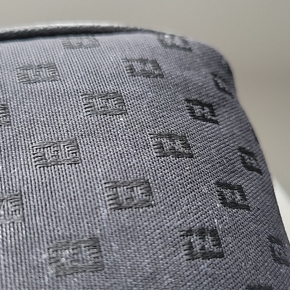 Vintage FENDI Black Leather & Canvas Crossbody Bag - Picture 7 of 16